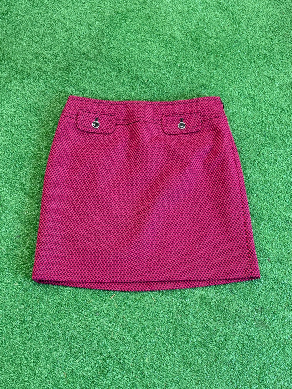 LOFT Fuchsia Textured Mini Skirt